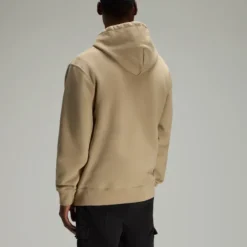 Back view of the OVO Taupe OG Hoodie, showcasing a clean minimalist design with a relaxed fit.