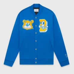 OVO UCLA Bruins Fleece Varsity Jacket with embroidered UCLA bear logo and varsity-style "B" patch.