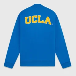 OVO UCLA Bruins Fleece Varsity Jacket with large UCLA logo in gold and blue.