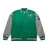 Philadelphia Eagles Primetime Heavyweight Satin Jacket - Front View with team logo.