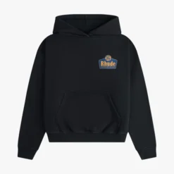 Black Rhude Grand CRU Hoodie with a small embroidered logo on the left chest.