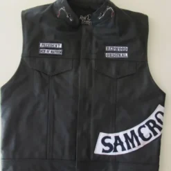 Sons of Anarchy Rock Genuine Leather Vest Front View