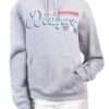 A grey pullover hoodie featuring the Los Angeles Dodgers logo, offering a casual, comfortable look with a sporty vibe perfect for fans of the team.