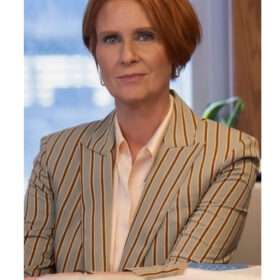 And Just Like That S03 Cynthia Nixon Striped Blazer