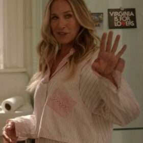 And Just Like That Sarah Jessica Parker Striped Pajama