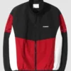 Qt8 Garments Red Black Track Jacket front
