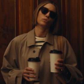 The Better Sister Jessica Biel Brown Coat
