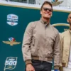 Tom Brady 109th Running Of The Indianapolis 500 Brown Jacket pose4