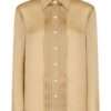 Your Friends And Neighbors 2025 Light Gold Pleated Blouse front