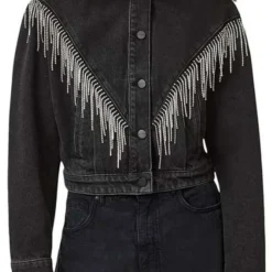 High Potential S02 Morgan Gillory Black Fringe Jacket – Stylish TV Inspired Black Fringe Jacket with Bold Character Design