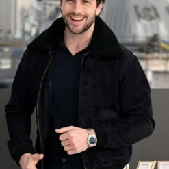 Aaron Taylor-Johnson Kraven the Hunter Black Suede Leather Jacket – Premium Character Inspired Jacket with Sophisticated Suede Finish