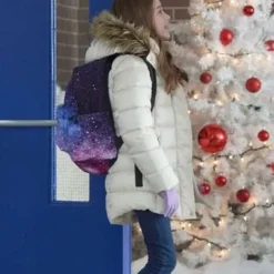 Ava Weiss The Most Colorful Time of the Year White Parka Jacket – Stylish Movie Inspired White Parka with Winter Fashion Design