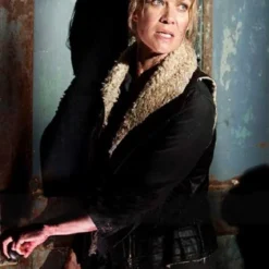 The Walking Dead Andrea Laurie Holden Fur Vest – Character Inspired Fur Vest with Classic Winter Outerwear Style